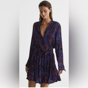 Reiss Blue and Purple Mini Dress